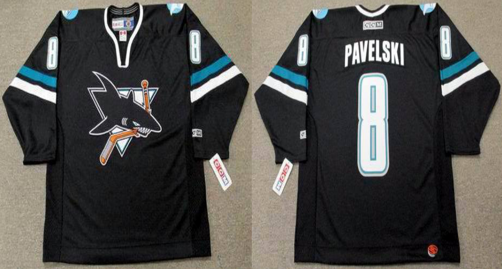 2019 Men San Jose Sharks 8 Pavelski black CCM NHL jersey
